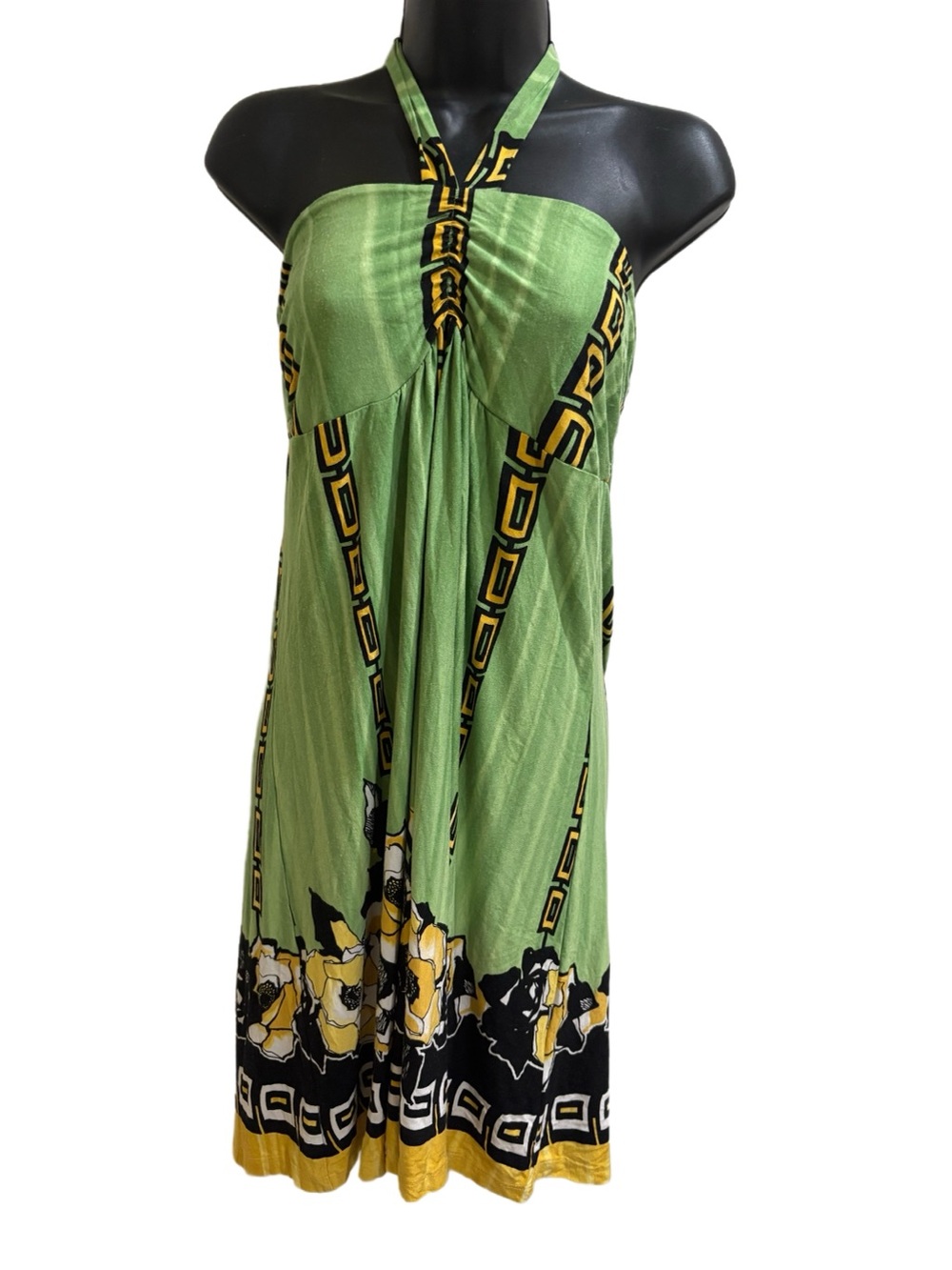 VENUS Green Halter Floral Midi Dress❤️